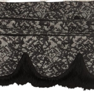 Frontgardin Plysch Kurvig Grå/svart