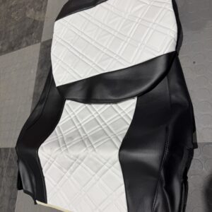 Stolsöverdrag passar Volvo 4 Vit/svart skinn