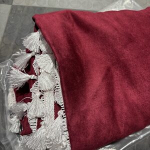 Gardinset Röd / Vit