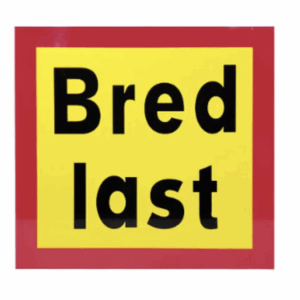 Bredlast skylt reflex 600 x 500