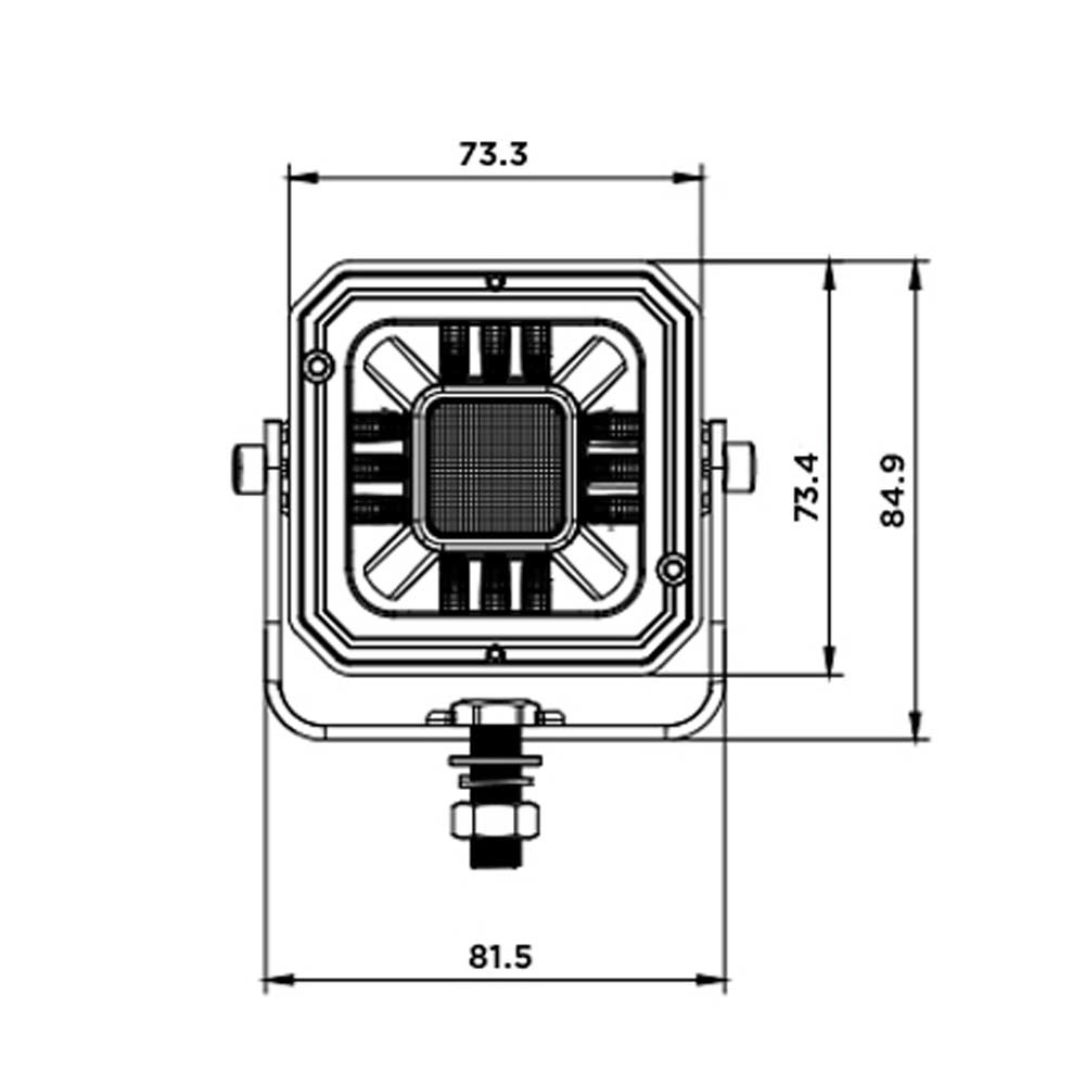Boreman POD LED Arbetsljus, Röd & Orange position - Image 9