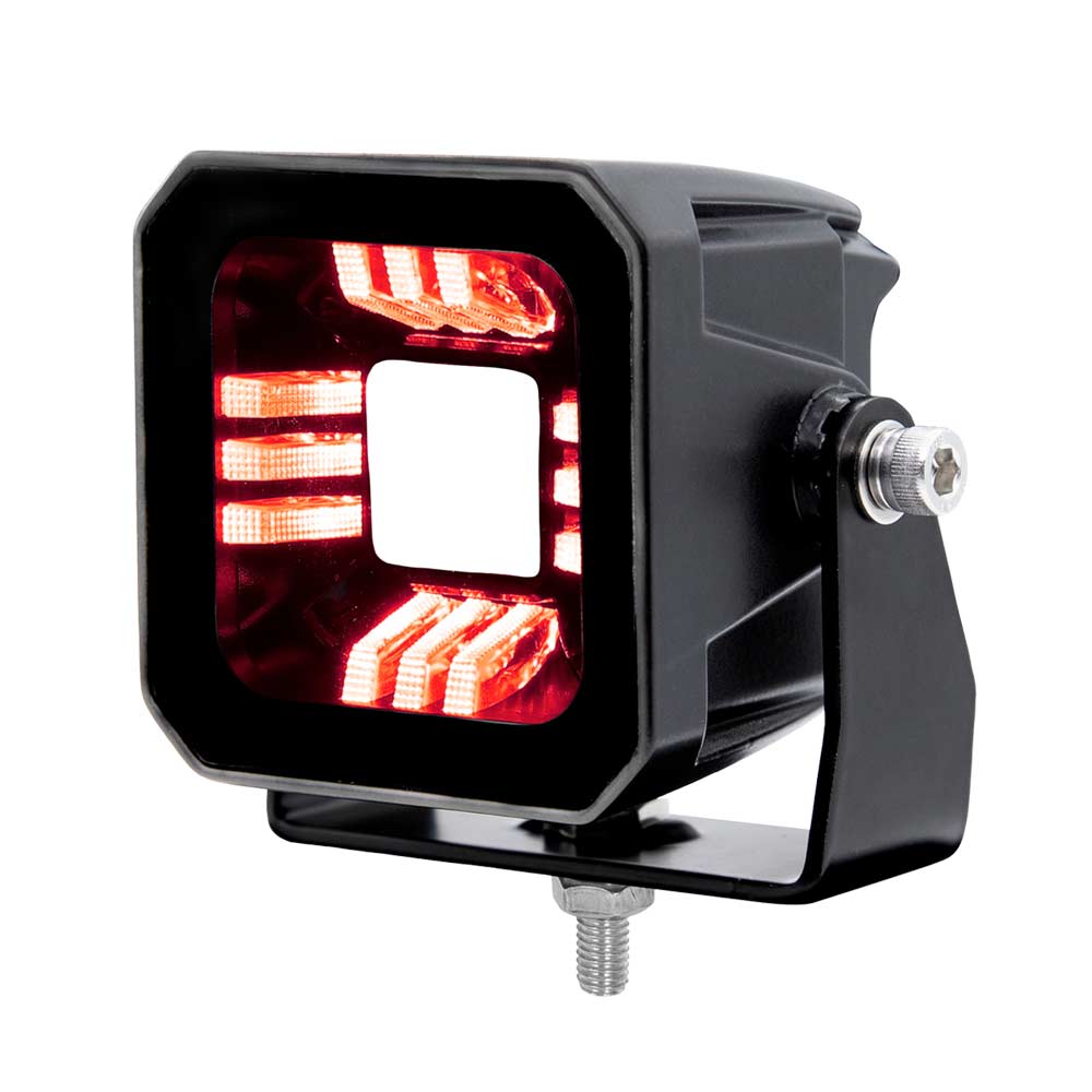 Boreman POD LED Arbetsljus, Röd & Orange position - Image 2